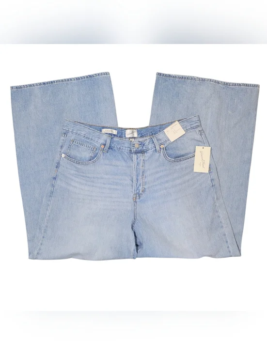 NWT Universal Thread Super Wide Leg Light Wash Jeans 100% Cotton Plus Size 16 - Picture 5 of 16